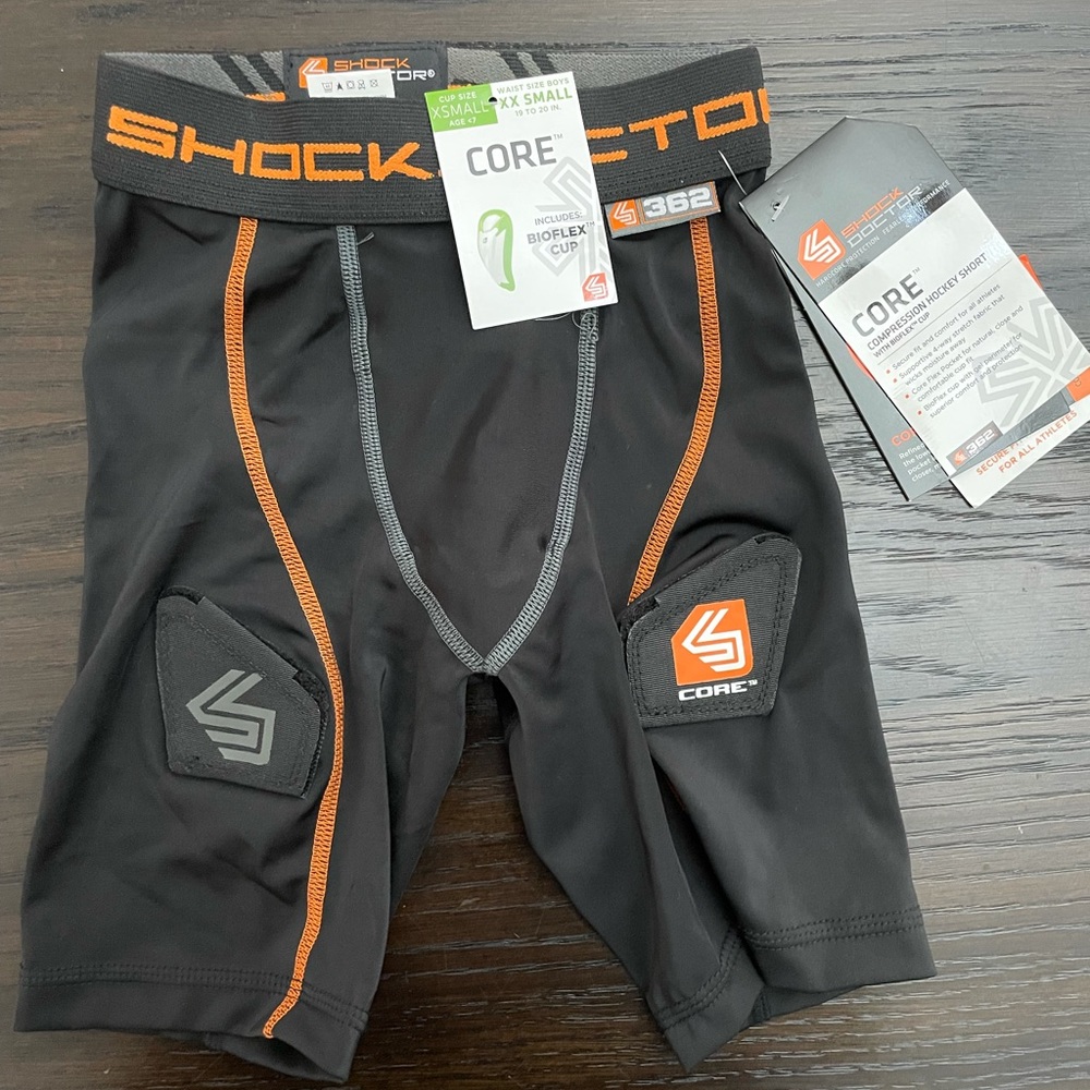 Shock doctor Xxs hockey jock shorts NWT no cup